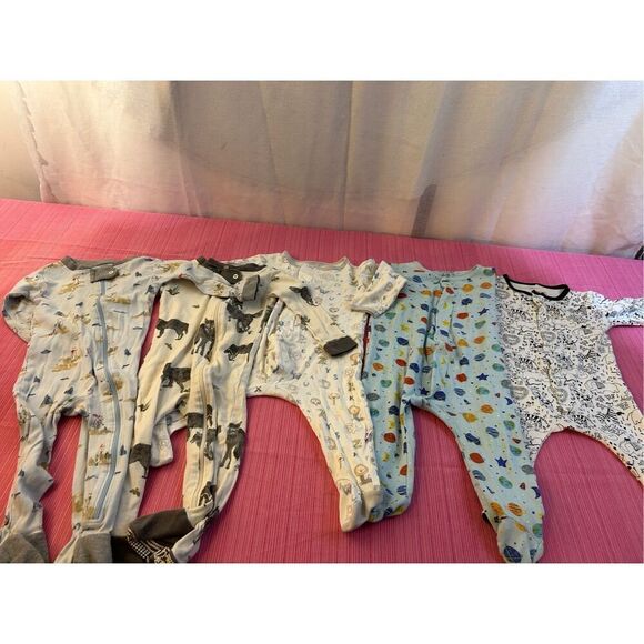 E=mc & Burts Bees Baby sleepers lot size 6-9m lot (5total) - Picture 1 of 5